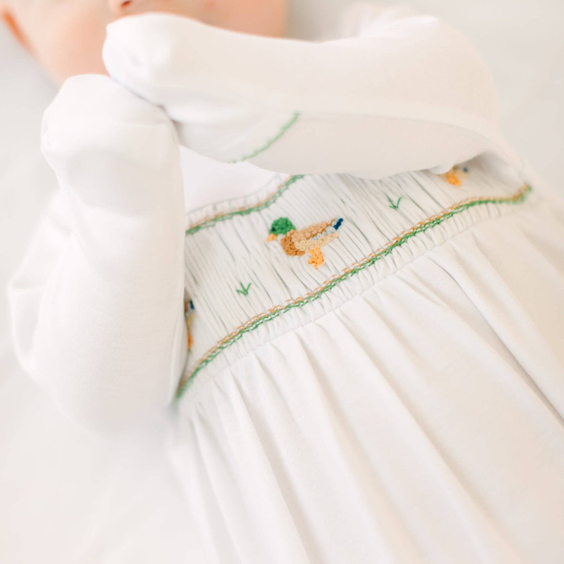 Mallard Moments Smocked Footie