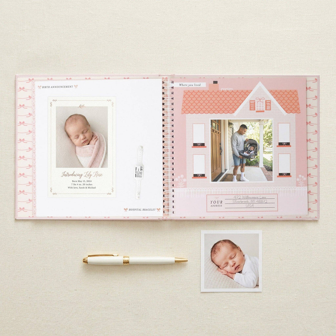 Bowkissed Blush Baby Memory Book