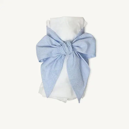 Bow Swaddle - Seersucker
