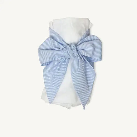 Bow Swaddle - Seersucker