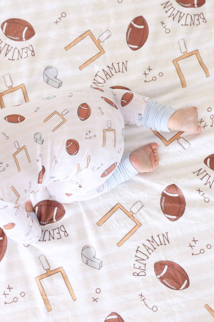 Tiny Touchdowns Convertible Zip Romper | Neutral