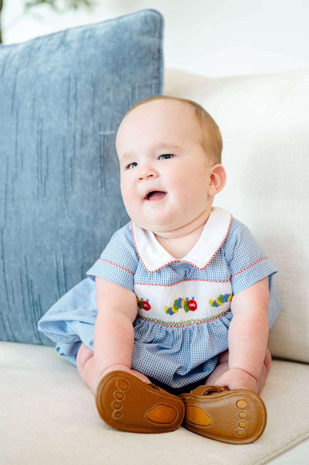 Back to School Caterpillar Smocked Henry Bubble