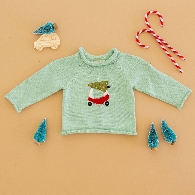 Deck the Wheels Rollneck Sweater by Luna and Arlo