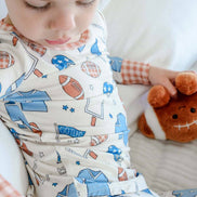 Bamboo Two-Piece Pajama Set | Huddles & Cuddles Blue