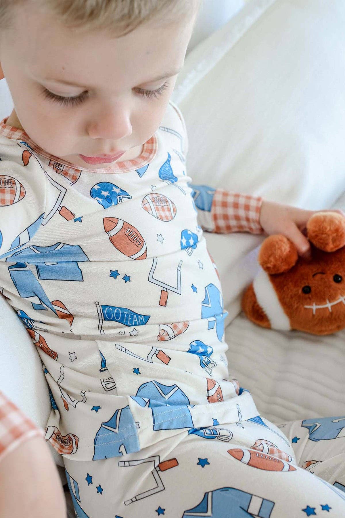 Bamboo Two-Piece Pajama Set | Huddles & Cuddles Blue