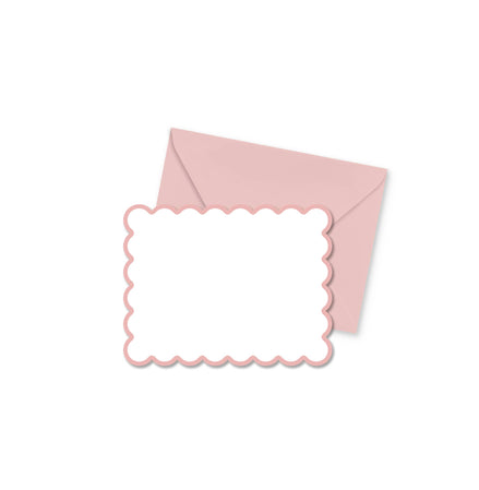Scallop Pink Notecards | Set of 8