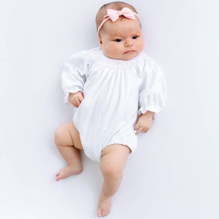 Lizzie's Classics Bishop Long Sleeve Bubble - Pink