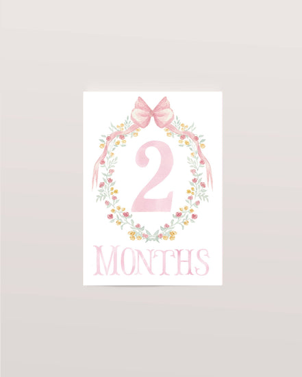 Baby Milestone Scripture Cards for Memory Keeping/ baby book (Pink)