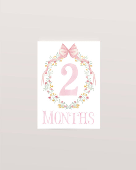 Baby Milestone Scripture Cards for Memory Keeping/ baby book (Pink)