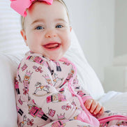Bamboo Convertible Zipper Romper | Toy Soldier Pink
