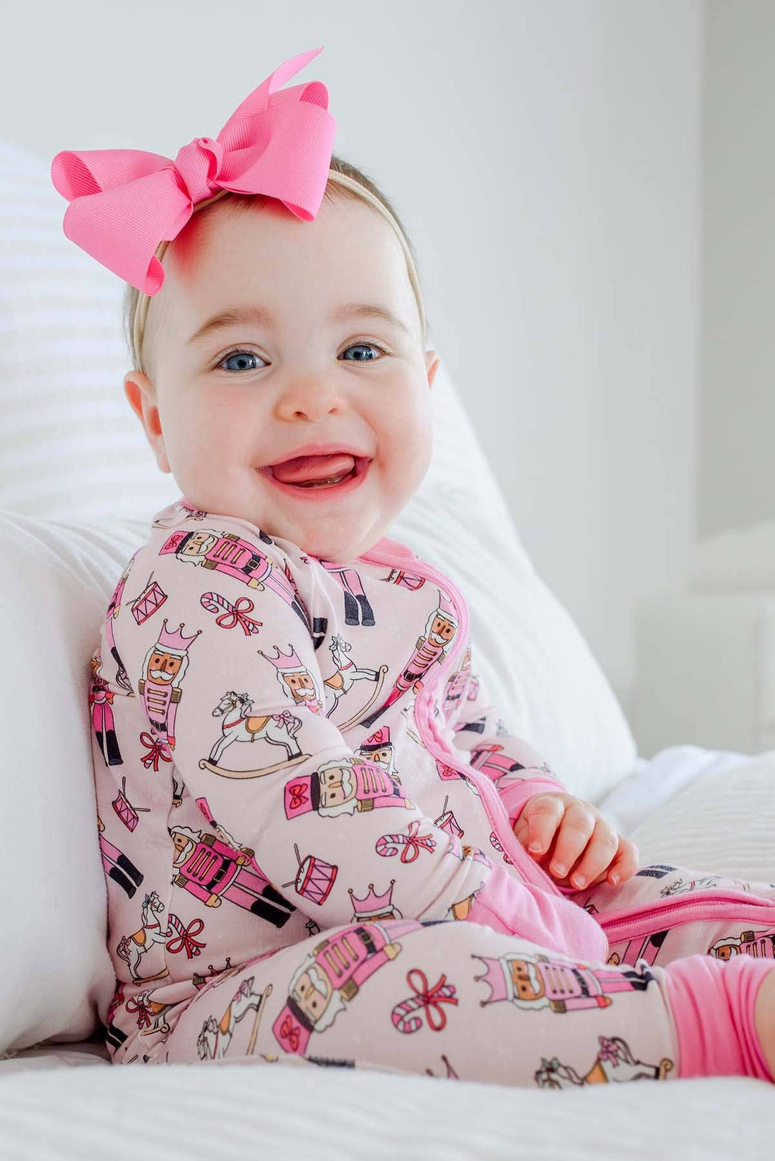 Bamboo Convertible Zipper Romper | Toy Soldier Pink