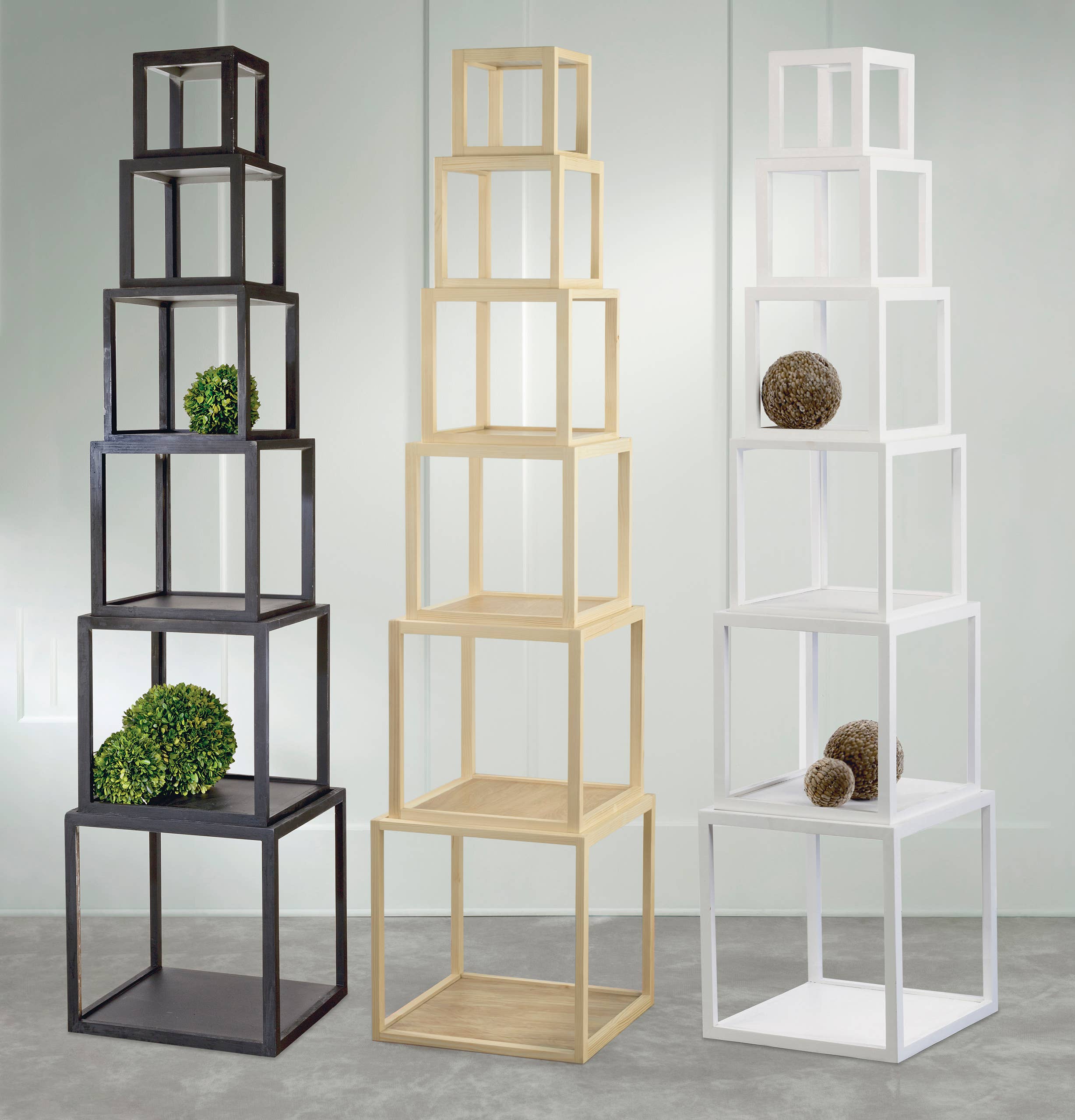 Wood Cube Risers (Set of 3 or 6)
