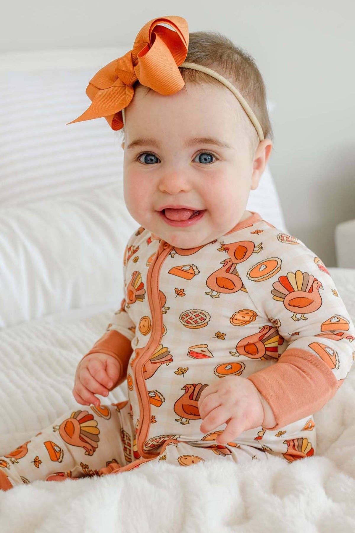 Thanksgiving Bamboo Convertible Zipper Romper | Gobble Gobble