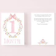 Baby Milestone Scripture Cards for Memory Keeping/ baby book (Pink)