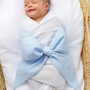 Bow Swaddle - Seersucker