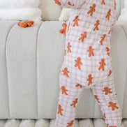 Christmas Bamboo Waffle Convertible Zipper Romper | Gingersnap