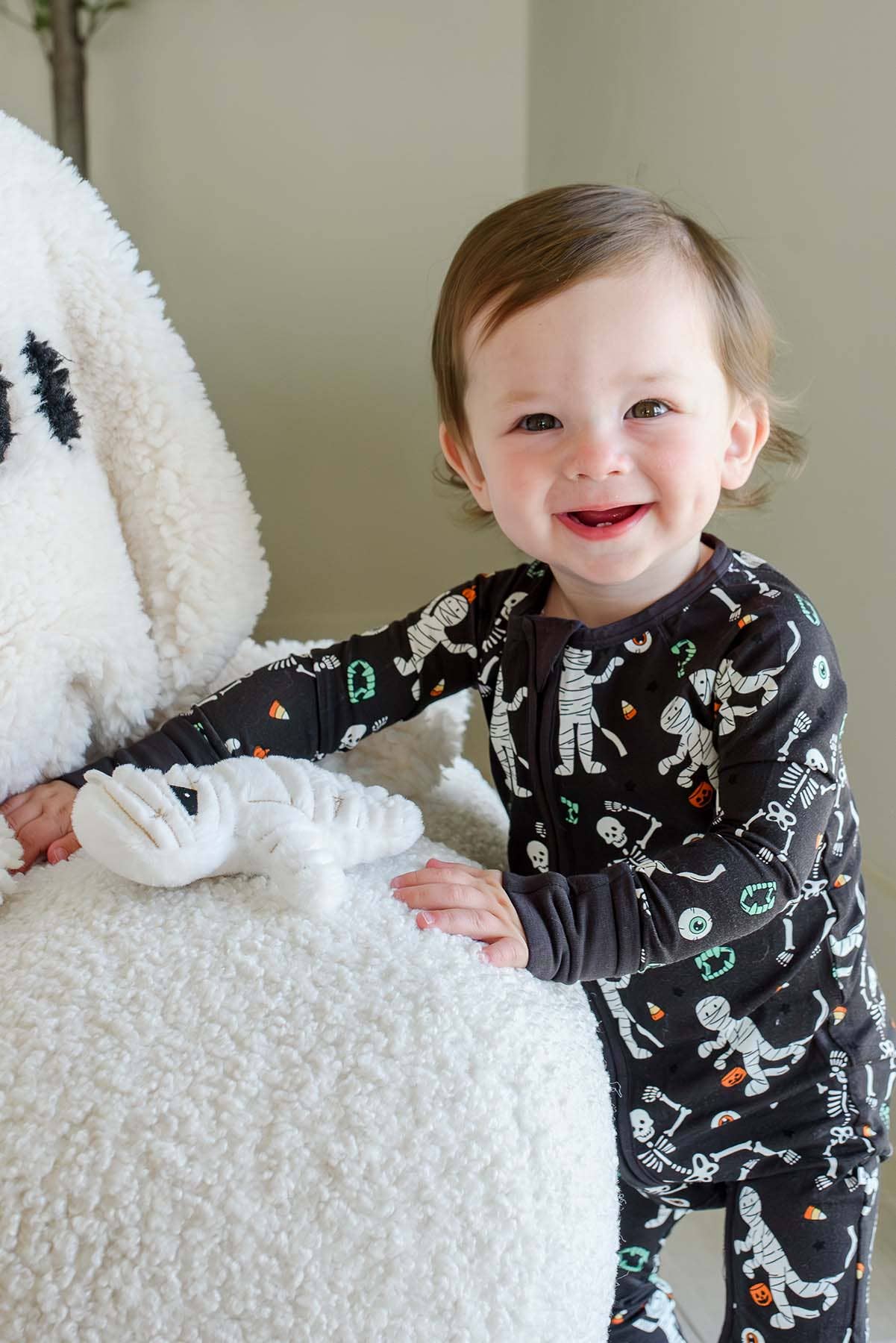 Halloween Glow-in-the-Dark Convertible Bamboo Zip Romper | Eye Want Candy