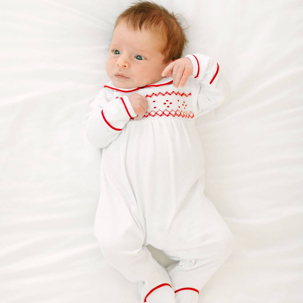 Henry Smocked Boy Footie