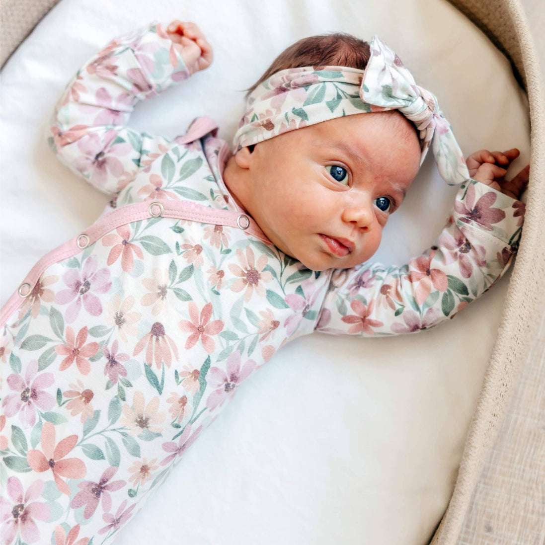 Newborn Knotted Gown - Natalie