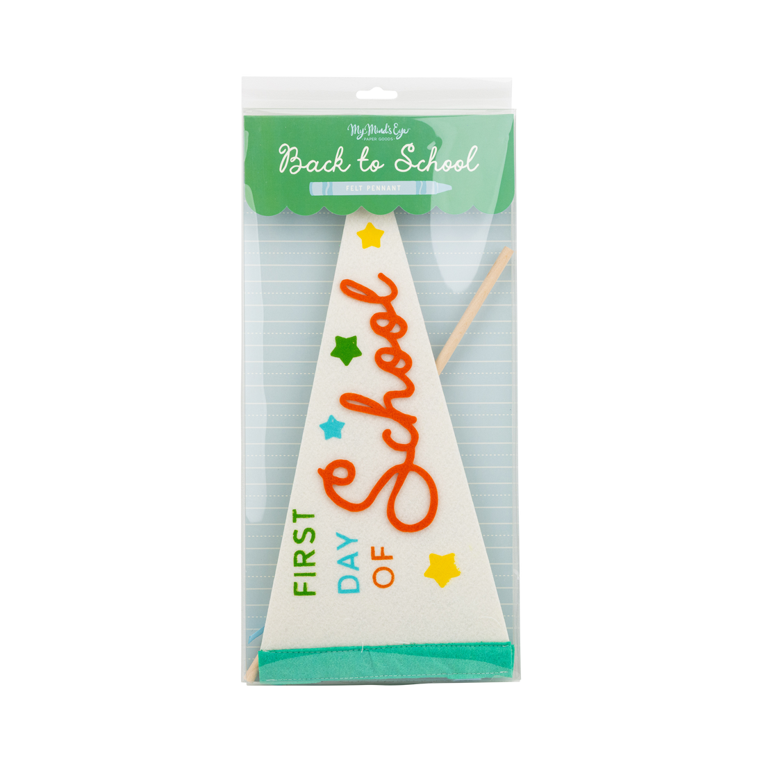 First Day Felt Pennant - White