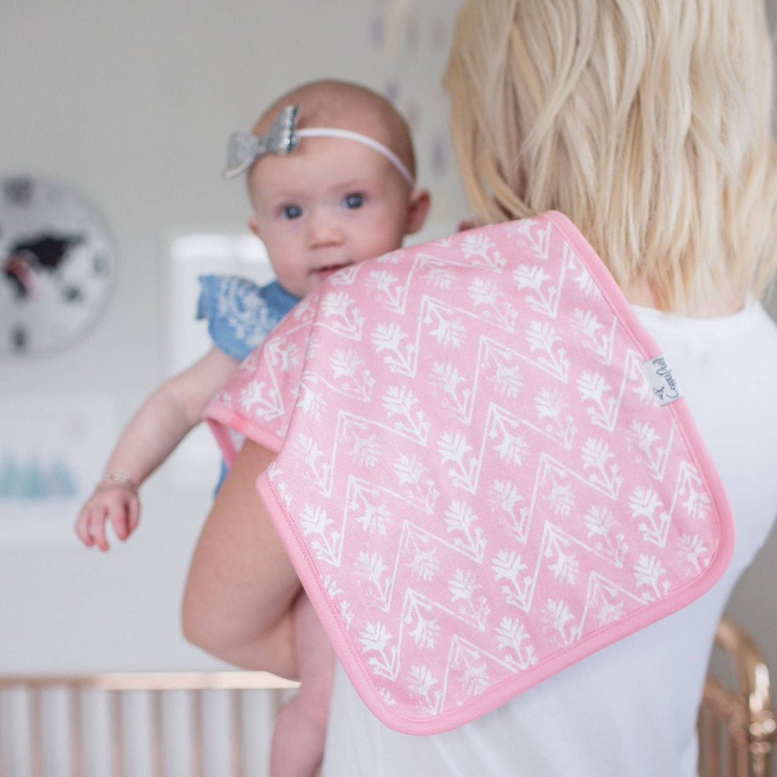 3 Pack Premium Burp Cloths - Claire