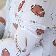 Tiny Touchdowns Convertible Zip Romper | Neutral
