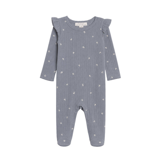 Lucille Pointelle Ruffle Footed Romper - Macy Bluen