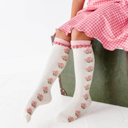 Posie Knee Socks - Old Rose