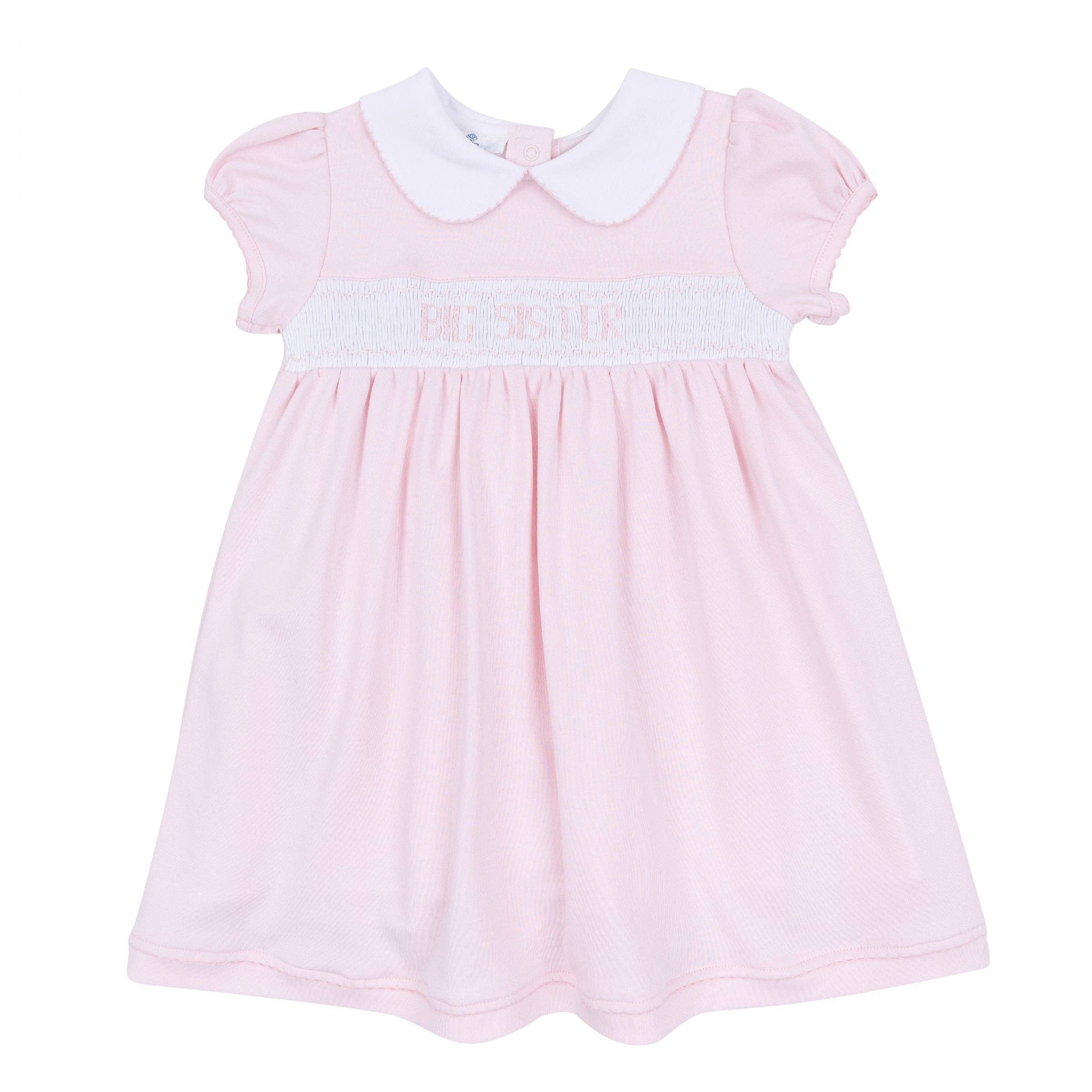 Big Sister Smocked Short Sleeve Dress