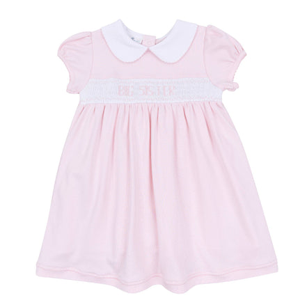 Big Sister Smocked Short Sleeve Dress