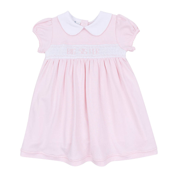 Big Sister Smocked Short Sleeve Dress