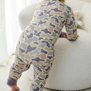 Convertible Bamboo Zip Romper | Camo Cutie