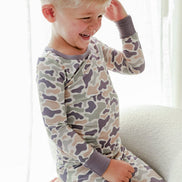 Two Piece Bamboo Pajama Set | Camo Cutie
