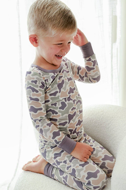 Two Piece Bamboo Pajama Set | Camo Cutie