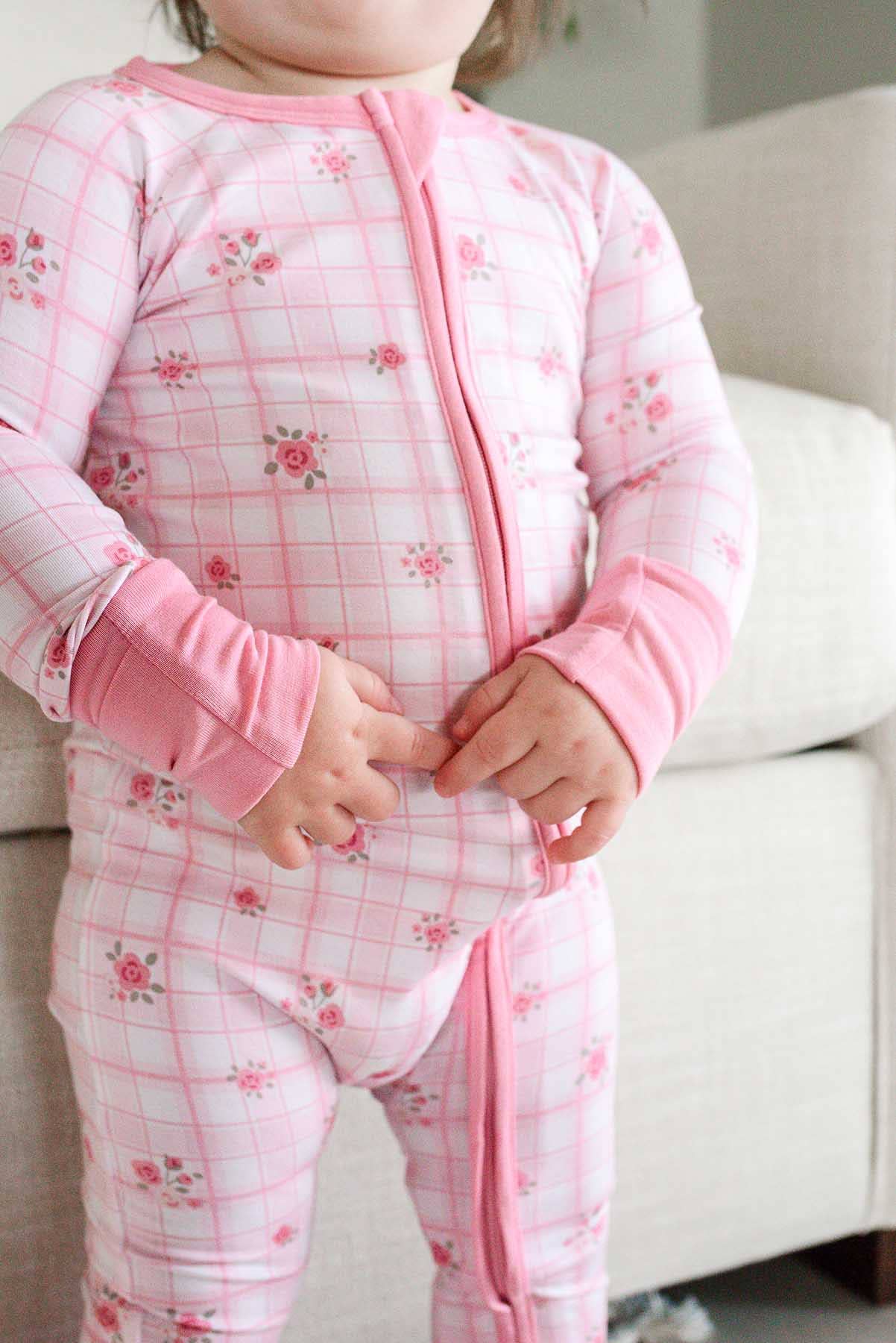 Convertible Bamboo Zip Romper | Primrose Plaid