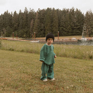 Micky Set in Thin Green Stripe