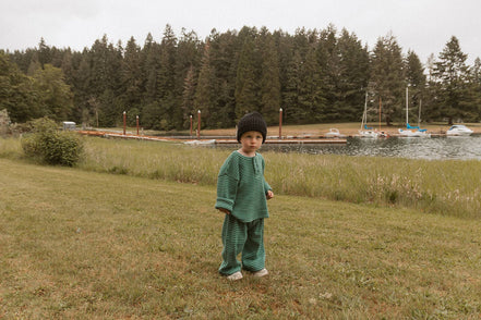 Micky Set in Thin Green Stripe