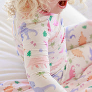 Two-Piece Bamboo Pajama Set | Little Fossil Pink
