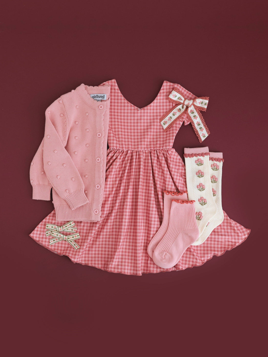 Posie Knee Socks - Old Rose