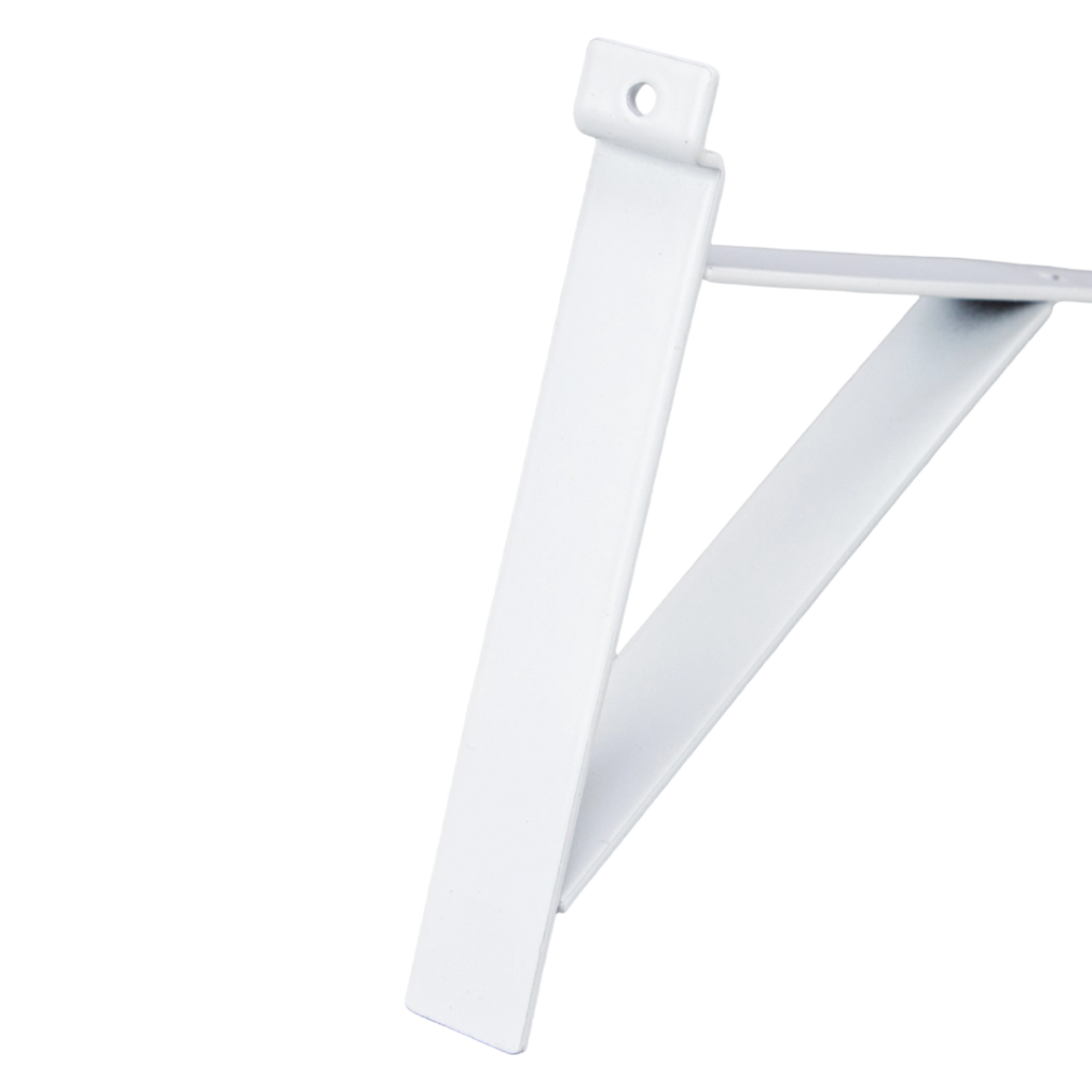 12" White Contemporary Shelf Bracket For Slatwall