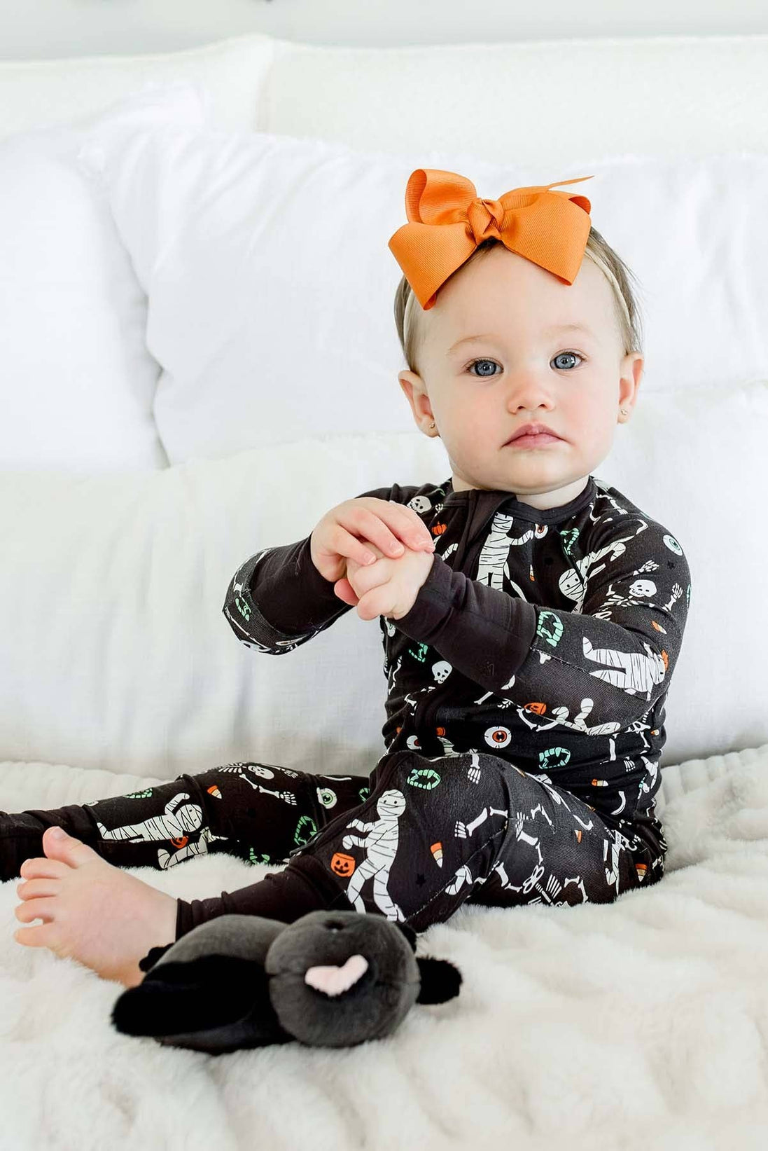 Halloween Glow-in-the-Dark Convertible Bamboo Zip Romper | Eye Want Candy