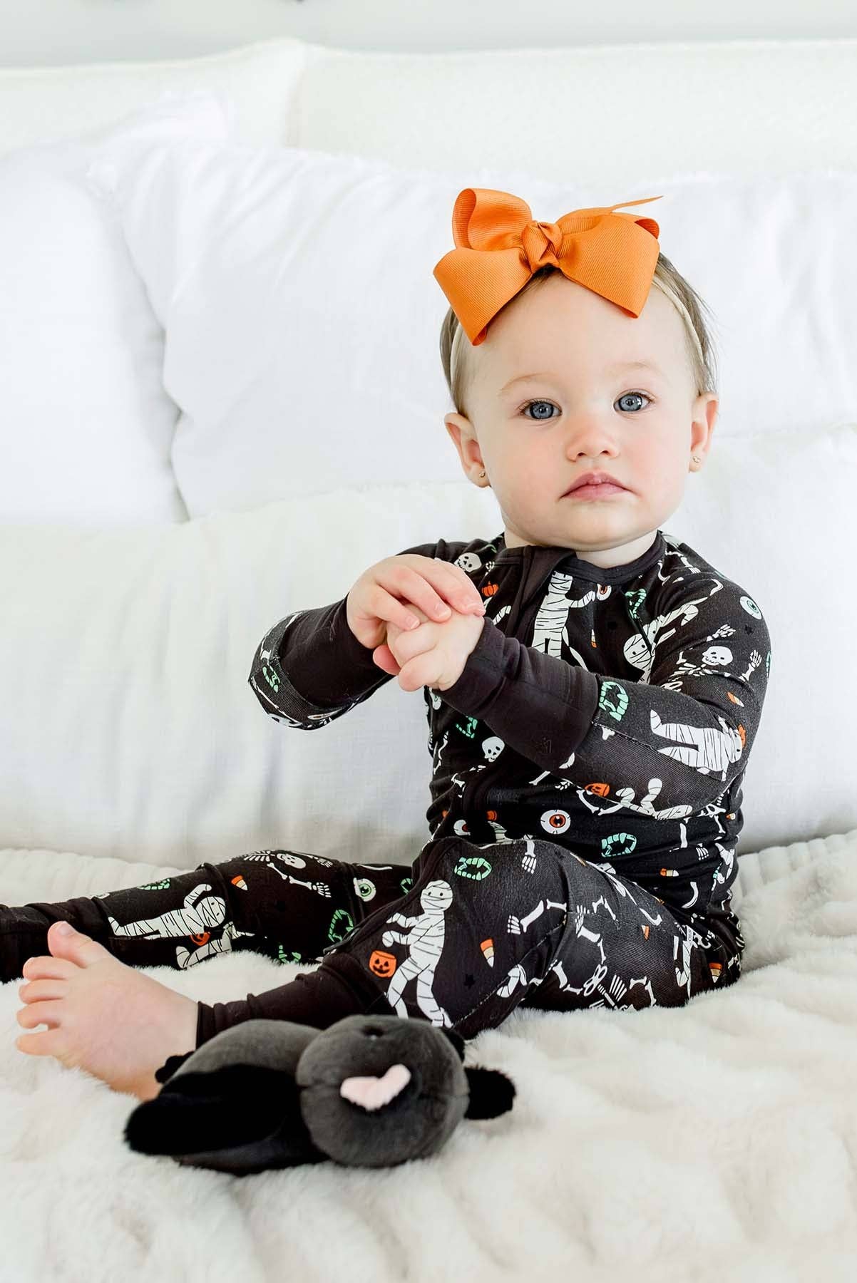 Halloween Glow-in-the-Dark Convertible Bamboo Zip Romper | Eye Want Candy