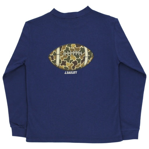 L/S LOGO TEE-FOOTBALL/NAVY