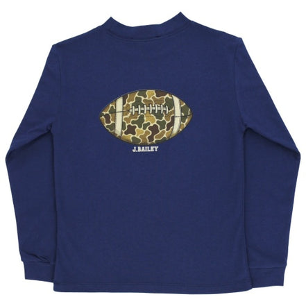 L/S LOGO TEE-FOOTBALL/NAVY