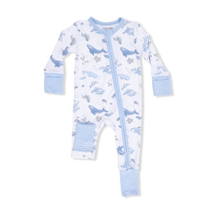 Watercolor Blue Whales - Convertible Romper