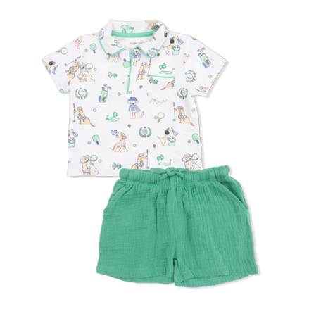 Country Club Dogs Neutral - Polo with Casual Short