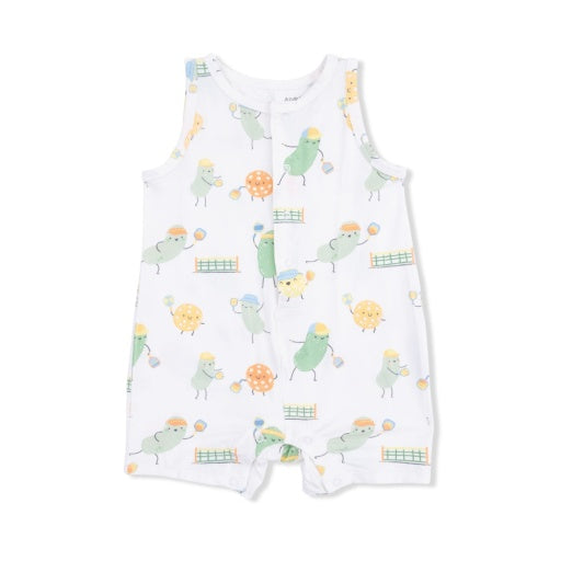 Pickles Playing Pickleball - Sleeveless Shortie Romper