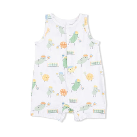 Pickles Playing Pickleball - Sleeveless Shortie Romper
