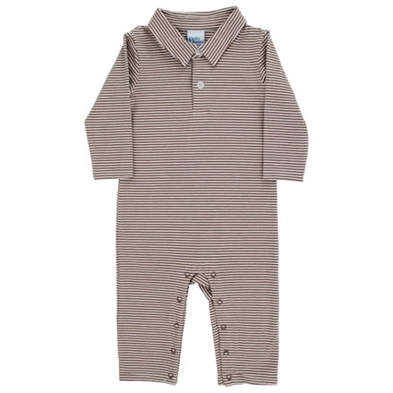 CHOCOLATE STRIPE KNIT-PLAY SUIT